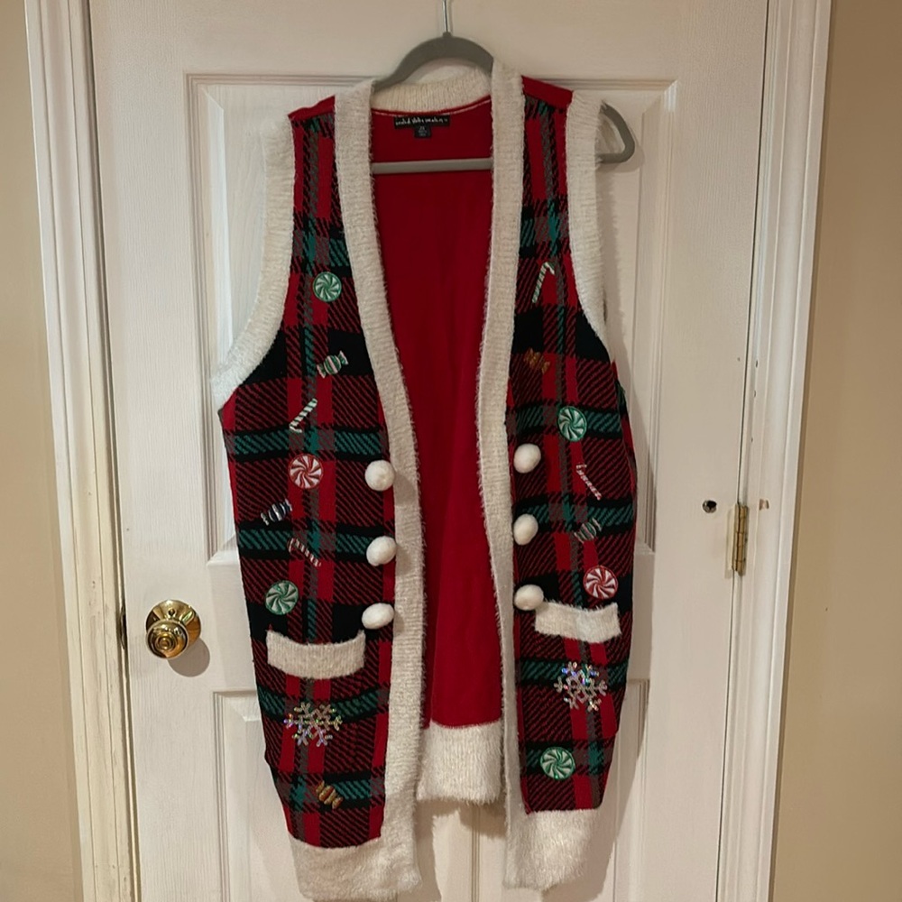 “Ugly” Christmas sweater vest